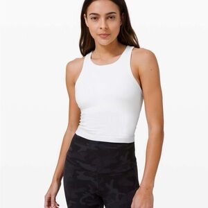 Lululemon Ebb to Street Ribbed Racerback Crop Tank White
